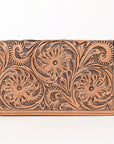 OHLAY WALLET Hand Tooled  Genuine Leather women bag western handbag purse