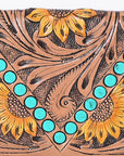 OHLAY WALLET Hand Tooled Genuine Leather women bag western handbag purse