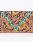 OHLAY WALLET Hand Tooled Genuine Leather women bag western handbag purse