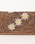 OHLAY WALLET Hand Tooled  Genuine Leather women bag western handbag purse