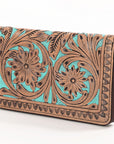 OHLAY WALLET Hand Tooled  Genuine Leather women bag western handbag purse