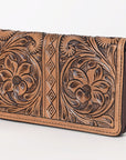 OHLAY WALLET Hand Tooled Genuine Leather women bag western handbag purse