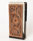 OHLAY WALLET Hand Tooled Hair-on Genuine Leather women bag western handbag purse
