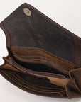 OHLAY WALLET Hand Tooled Hair-on Genuine Leather women bag western handbag purse