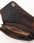 OHLAY WALLET Hand Tooled Hair-on Genuine Leather women bag western handbag purse