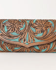 OHLAY WALLET Hand Tooled  Genuine Leather women bag western handbag purse