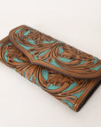 OHLAY WALLET Hand Tooled  Genuine Leather women bag western handbag purse