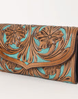 OHLAY WALLET Hand Tooled  Genuine Leather women bag western handbag purse