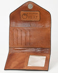 OHLAY WALLET Hand Tooled Genuine Leather women bag western handbag purse