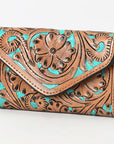 OHLAY WALLET Hand Tooled Genuine Leather women bag western handbag purse