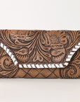 OHLAY Wallet Hand Tooled Genuine Leather Women Bag Western Handbag Purse | Womens Handbags |Leather Belt for Summer