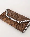OHLAY Wallet Hand Tooled Genuine Leather Women Bag Western Handbag Purse | Womens Handbags |Leather Belt for Summer