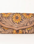 OHLAY WALLET Hand Tooled Genuine Leather women bag western handbag purse