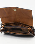 OHLAY WALLET Hand Tooled Hair-on Genuine Leather women bag western handbag purse