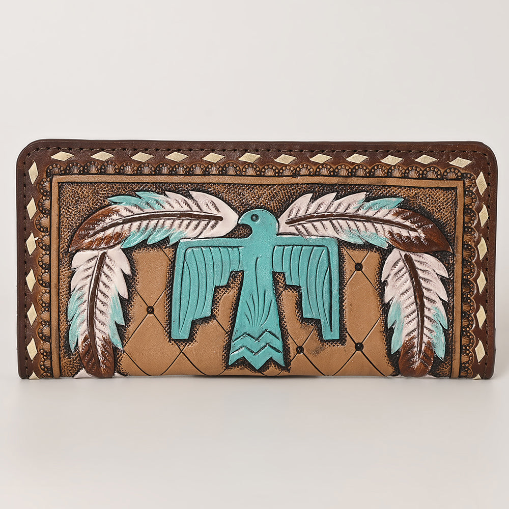 OHLAY WALLET Hand Tooled  Genuine Leather women bag western handbag purse