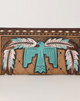 OHLAY WALLET Hand Tooled  Genuine Leather women bag western handbag purse