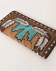 OHLAY WALLET Hand Tooled  Genuine Leather women bag western handbag purse