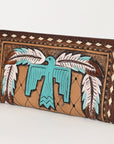 OHLAY WALLET Hand Tooled  Genuine Leather women bag western handbag purse