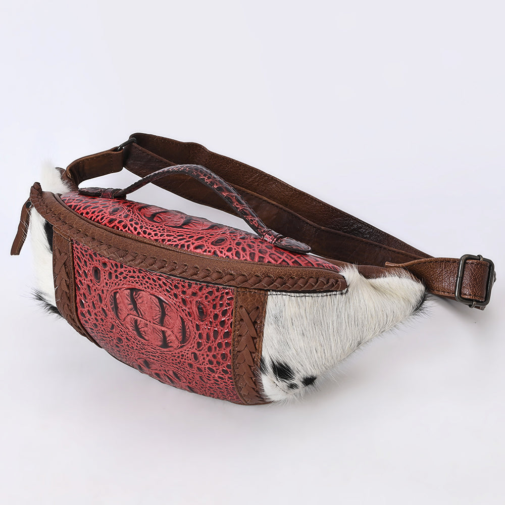 American Darling Pouch Hair On Crocodile Embossed Genuine Leather women bag western handbag purse