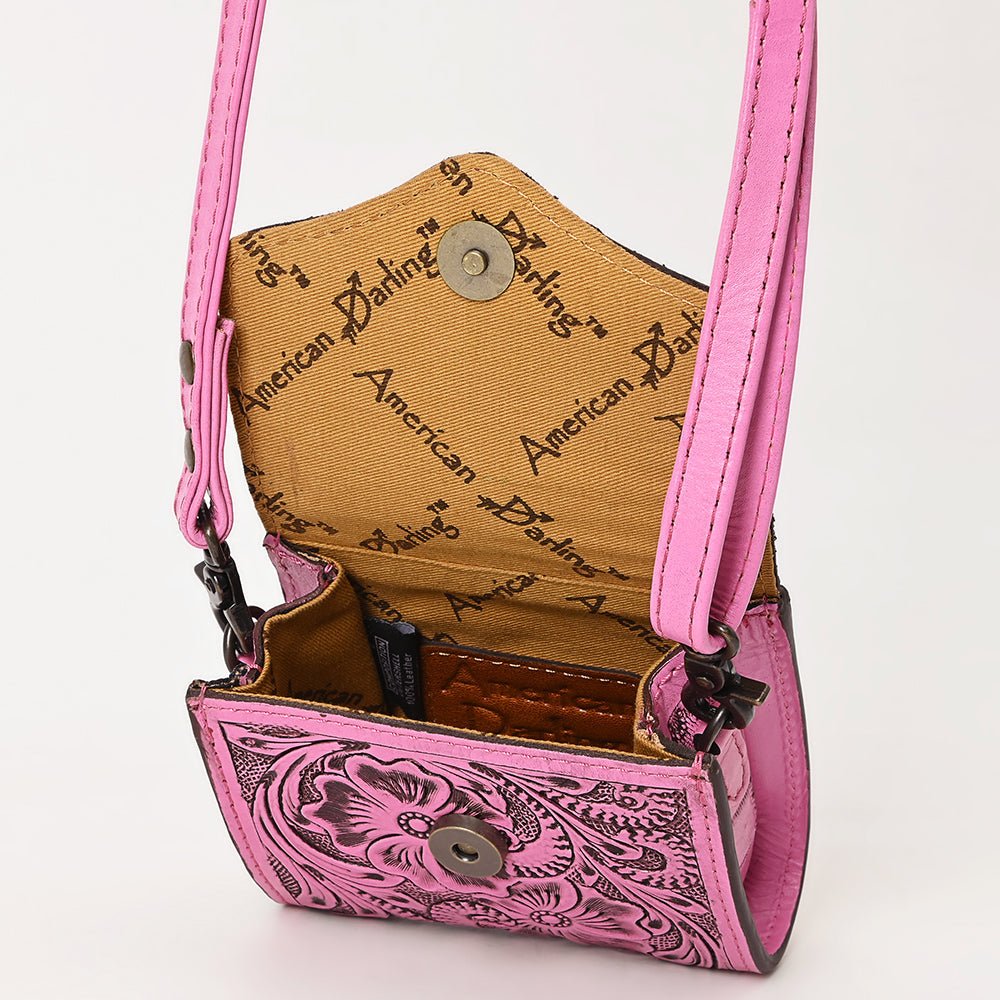 American Darling Wallet Hand Tooled Genuine Leather Women Bag Western Handbag Purse