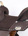Hilason Western Horse Trail Barrel Racing American Leather Saddle Brown