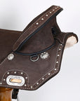 Hilason Western Horse Trail Barrel Racing American Leather Saddle Brown