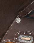 Hilason Western Horse Trail Barrel Racing American Leather Saddle Brown