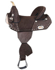Hilason Western Horse Trail Barrel Racing American Leather Saddle Brown