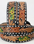 Beautifully Hand Tooled Genuine American Leather Belt Men and Women