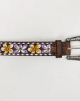 Beautifully Hand Tooled Genuine American Leather Belt Men and Women