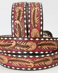 Beautifully Hand Tooled Genuine American Leather Belt Men and Women
