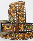 Beautifully Hand Tooled Genuine American Leather Belt Men and Women