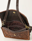 Ohlay Bags OHA119 Clutch Hand Tooled Genuine Leather Women Bag Western Handbag Purse