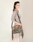 Ohlay Bags OHA113 Clutch Hand Tooled Hair-On Genuine Leather Women Bag Western Handbag Purse