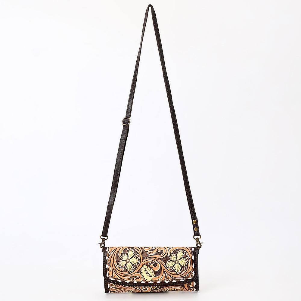 American Darling Adbga553 Clutch Hand Tooled Genuine Leather Women Bag Western Handbag Purse