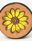 American Darling Hand Tooled Painted Pop Phone Grip Stand Holder Tan