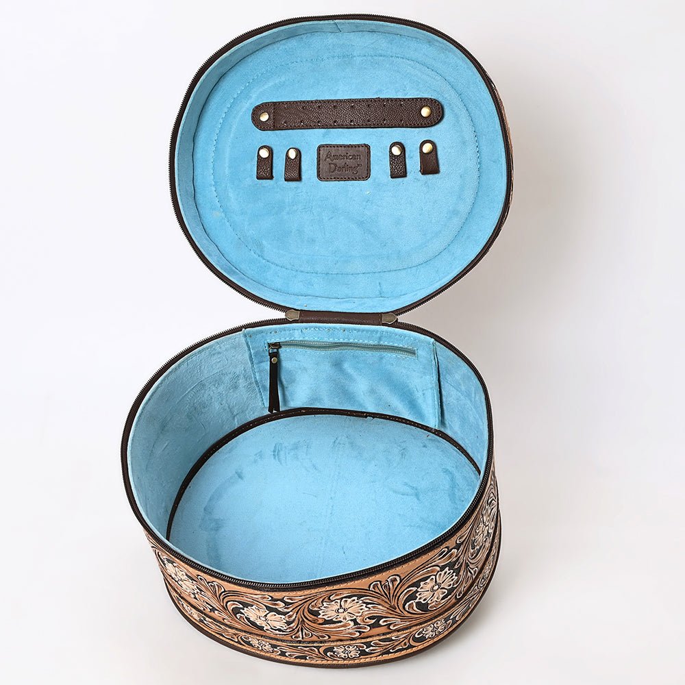 American Darling Jewelry Case Beautifully Hand Tooled Genuine Leather women bag western handbag purse