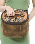 American Darling Jewelry Case Hand Tooled Genuine Leather Women Bag Western Handbag Purse