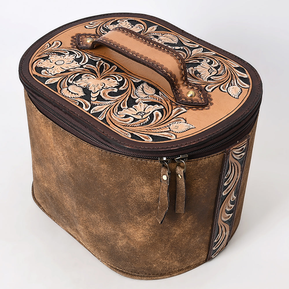 American Darling Jewelry Case Hand Tooled Genuine Leather Women Bag Western Handbag Purse