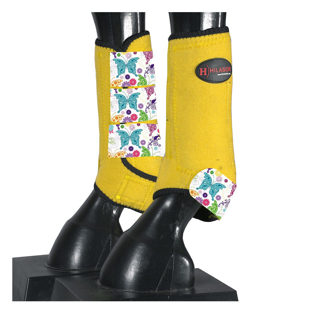 HILASON L M S Horse Rear Hind Leg Sport Boots Printed Hind Rear Leg Boots
