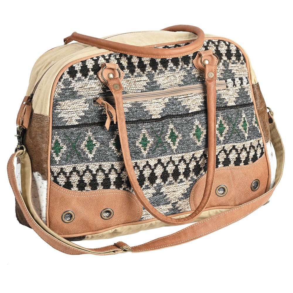 OHLAY OHV302 DUFFEL Upcycled Wool Upcycled Canvas Hair-on Genuine Leather women bag western handbag purse