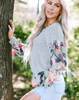 Eleanor Lantern Sleeve Patchwork Top