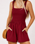 Marlowe Casual Smocked Sleeveless Romper