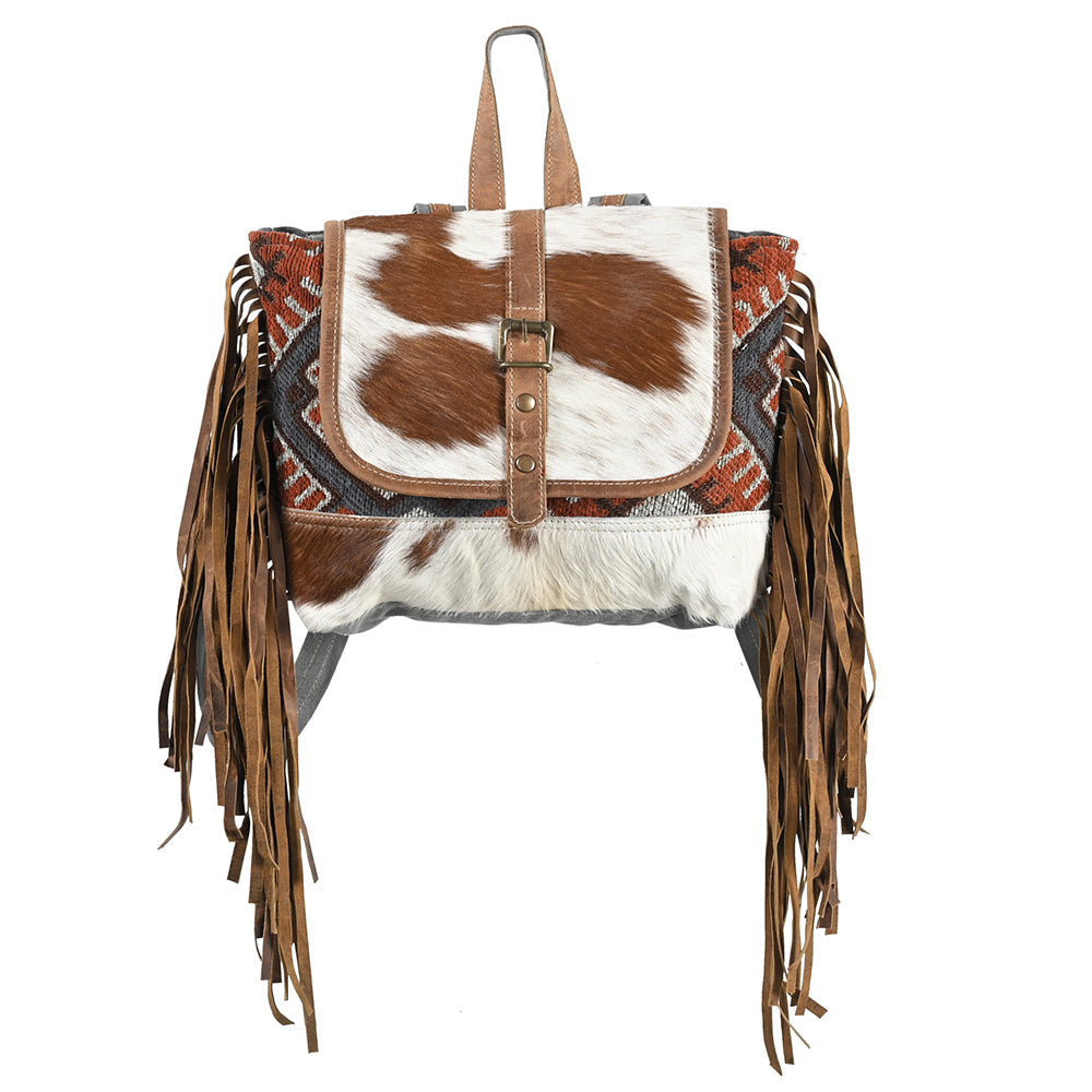 OHLAY OHV336 Backpack Upcycled Wool Upcycled Canvas Hair-On Genuine Leather women bag western handbag purse