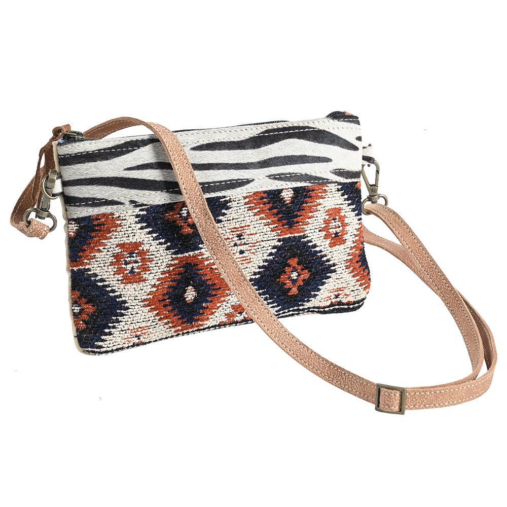 Ohlay Bags OHV356 Small Crossbody Upcycled Wool Hair-On Genuine Leather Women Bag Western Handbag Purse