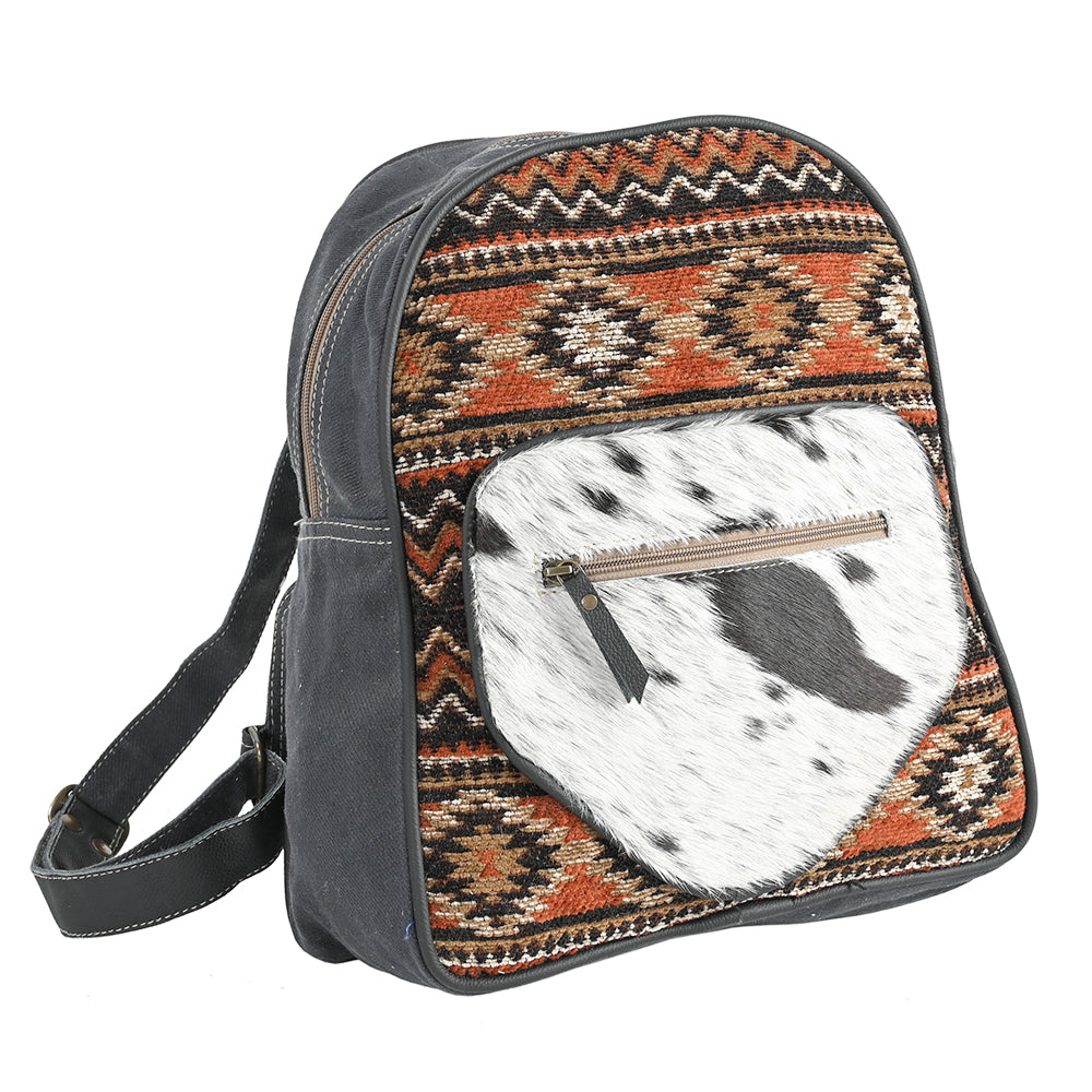 OHLAY OHV372 Backpack Upcycled Wool Upcycled Canvas Hair-On Genuine Leather women bag western handbag purse