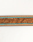 HILASON Western Genuine Leather Belt for Men Women Cowboy Cowgirl Handmade Unisex Full Grain Heavy Duty Floral Tooled Belt