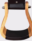 BAR H EQUINE Western Horse Oak Wood Genuine Leather Cover Bell Stirrup Tan