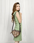 American Darling Adbga425A Canteen Hand Tooled Genuine Leather Women Bag Western Handbag Purse
