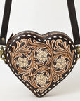 American Darling Canteen Hand Tooled Genuine Leather Women Bag Western Canteen Handbag Purse |